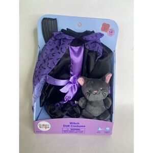 Giggle Scape 14in Witch Doll Costume Fashion Outfit with Cat Halloween 8 Pieces